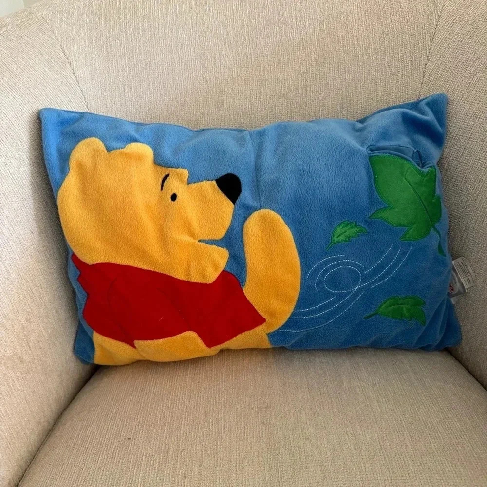 1990s Vintage Winnie The Pooh pillow home decor room disney store nursery lumbar
